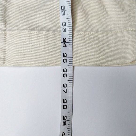 A New Day Wide Leg Pants Size 8 Cream Pockets Casual Preppy Closet Essential - Picture 6 of 9